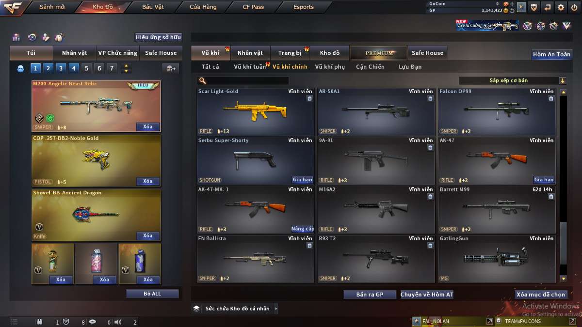 shop acc cf uy tin gia re